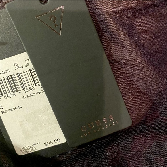 🆕 GUESS  | BANDIDA DRESS IN RED & BLACK LEOPARD PRINT SNAKESKIN OMBRÉ  SZ S - Picture 15 of 16